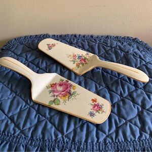 Vintage Porcelain Cake/Pie Servers